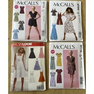 Y2K 2000s McCalls Sewing Patterns MIDI Dress Mini Dresses Womens Lot Of 4 90s